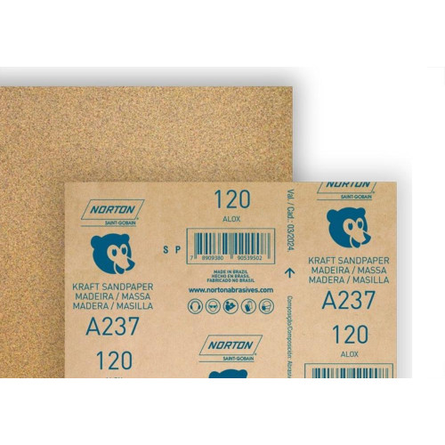 Lixa Madeira Norton 120 A237  - Kit C/50 