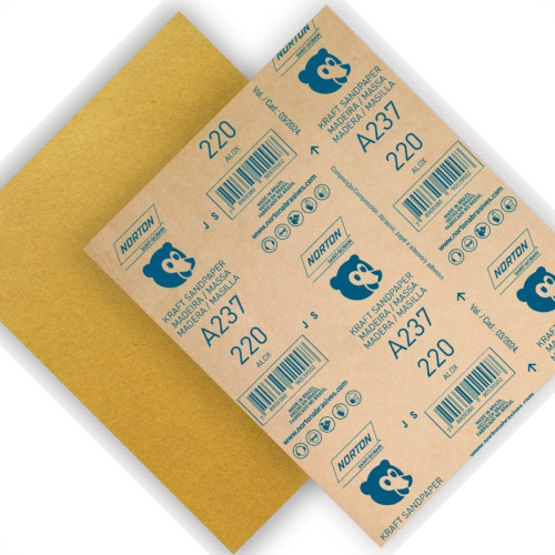 Lixa Madeira Norton 220 A237  - Kit C/50 