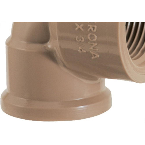 Cotovelo Marrom Krona Liso Rosca 25Mm X 3/4 484 - Kit C/30 