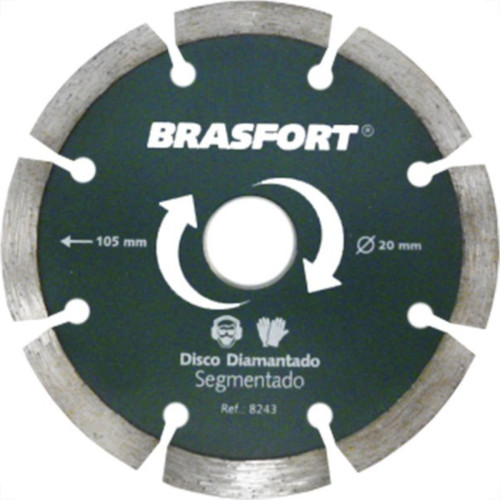 Disco Diamantado Brasfort Segmentado Seco 105Mm 8243
