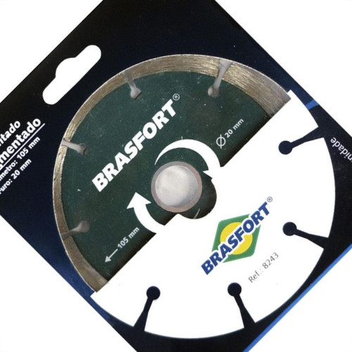 Disco Diamantado Brasfort Segmentado Seco 105Mm 8243