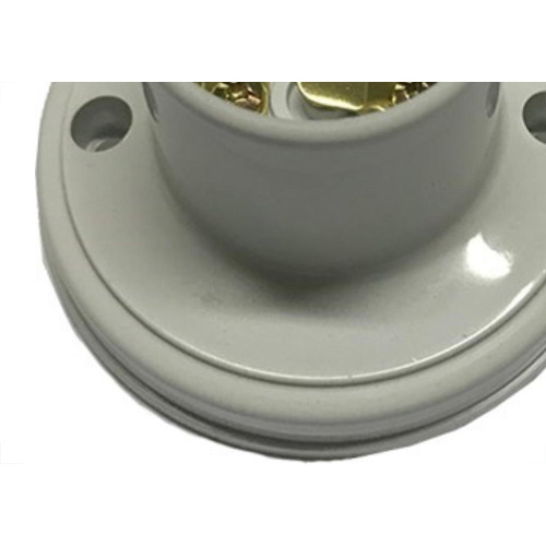 Kit C/5 - Soquete E27 Teste De Lâmpada Branco Com Borne B...