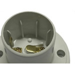 Kit C/5 - Soquete E27 Teste De Lâmpada Branco Com Borne B...