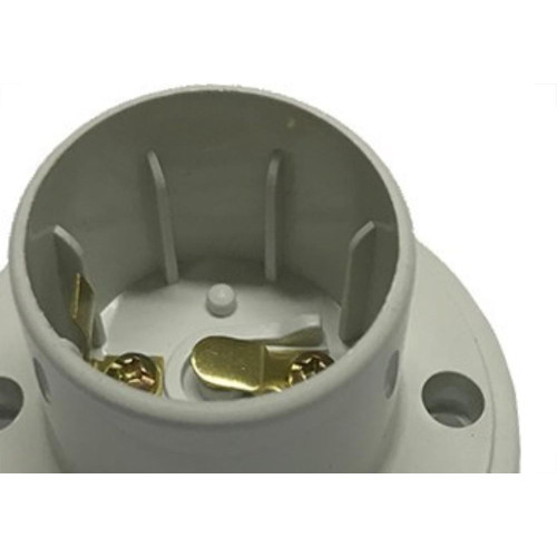 Kit C/5 - Soquete E27 Teste De Lâmpada Branco Com Borne B...
