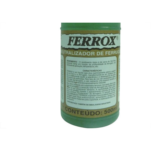 Kit C/5 - Removedor De Ferrugem Ferrox   1/2 L Fe81