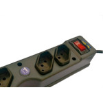 Filtro Linha Asantos Plastico 3 Tomadas Bivolt Com Mini Disj 3073
