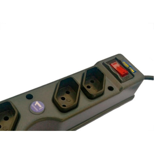 Filtro Linha Asantos Plastico 3 Tomadas Bivolt Com Mini Disj 3073