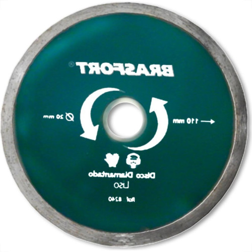 Disco Diamantado Brasfort Liso Agua 110Mm 8240
