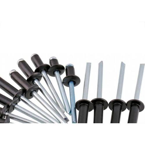Rebite Rebitop Aluminio Preto Repuxo R410 Mil