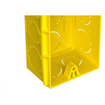Caixinha Luz Plastica 4X2 Tigre Flex Amarela  - Kit C/24 