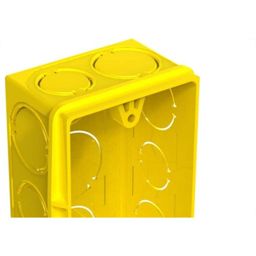 Caixinha Luz Plastica 4X2 Tigre Flex Amarela  - Kit C/24 