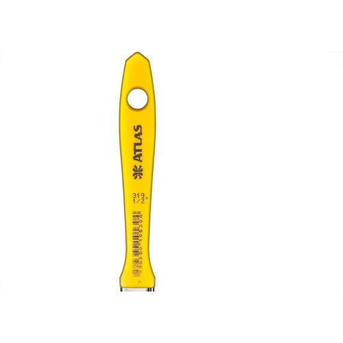 Pincel Trincha Pintura Atlas   319 X 1/2'' Amarela 319/1 - Kit C/12 