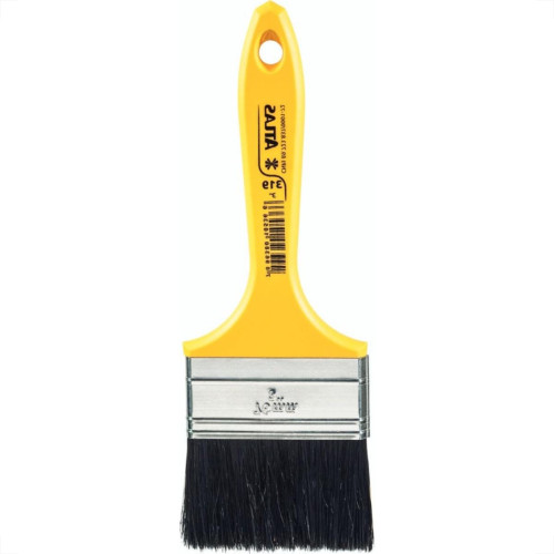 Pincel Trincha Pintura Atlas   319 X 3'' Amarela 319/7 - Kit C/12 