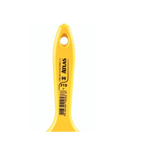 Pincel Trincha Pintura Atlas   319 X 3'' Amarela 319/7 - Kit C/12 