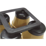 Pe Geladeira/Fogao Plastico Redondo Pratic Bege