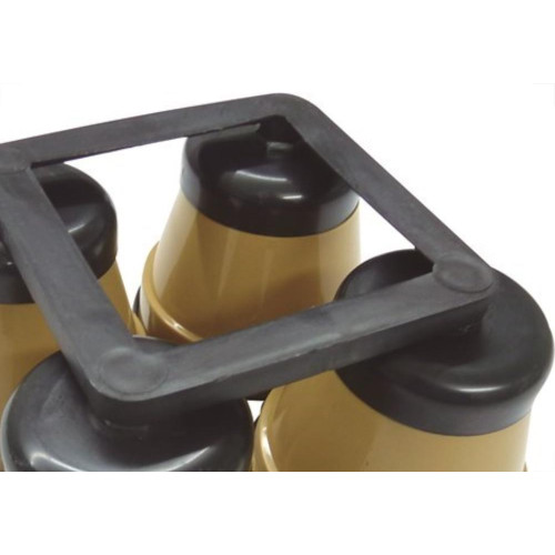 Pe Geladeira/Fogao Plastico Redondo Pratic Bege