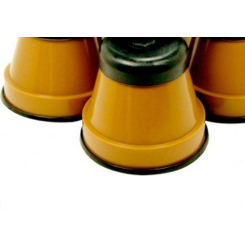 Pe Geladeira/Fogao Plastico Redondo Pratic Caramelo