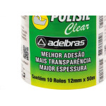 Fita Adesiva Transparente Adelbras 12X50  - Kit C/10 