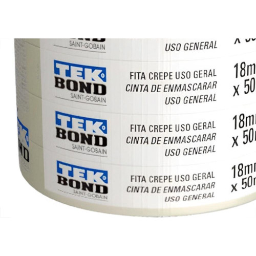 Tek Fita Crepe  Bond 18Mm X 50Mt - Kit C/5 Rl