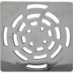 Luconi Grelha Quadrada 100Mm Cr - Kit C/10 Un