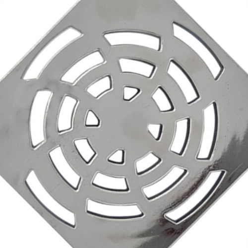 Luconi Grelha Quadrada 100Mm Cr - Kit C/10 Un