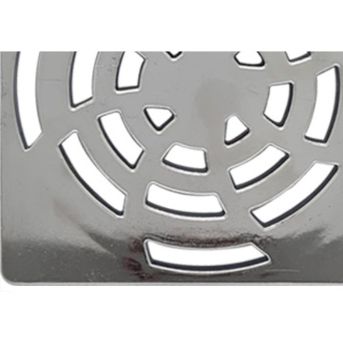 Luconi Grelha Quadrada 100Mm Cr - Kit C/10 Un