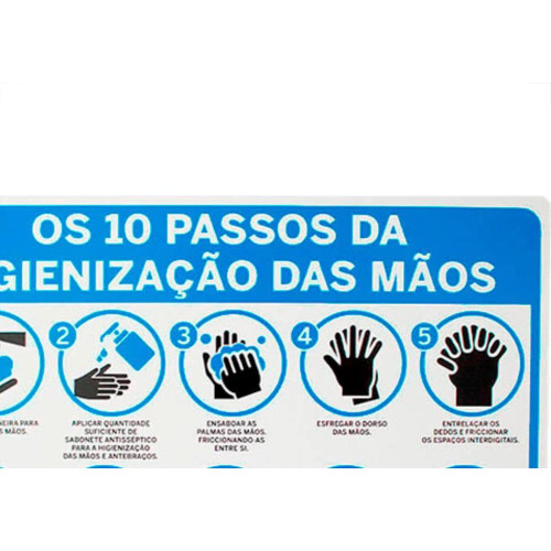 Look Placa Sinalizacao 20X30 10Passos P/Higi