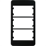 Margirius Placa P/Condulete 3P C/Sup Sleek Eb