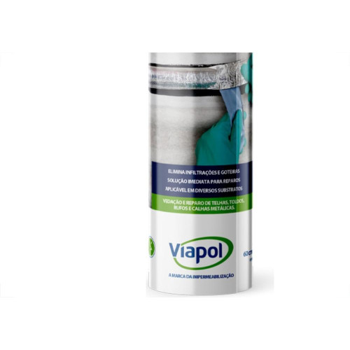 Viapol Fita Adesiva Tapa Goteira 60Cmx10Mt