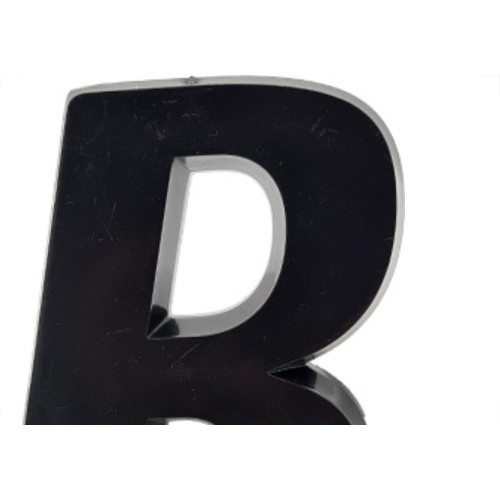 Deplasti Letra  3D Preto B 13Cm