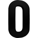Deplasti Numero  3D Preto 0 13Cm