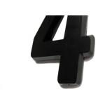Deplasti Numero  3D Preto 4 13Cm