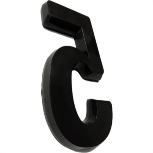 Deplasti Numero  3D Preto 5 13Cm