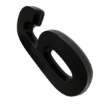Deplasti Numero  3D Preto 6 13Cm
