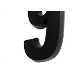 Deplasti Numero  3D Preto 9 13Cm