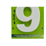 Lubian Numero  3D Branco Abs 9 10Cm