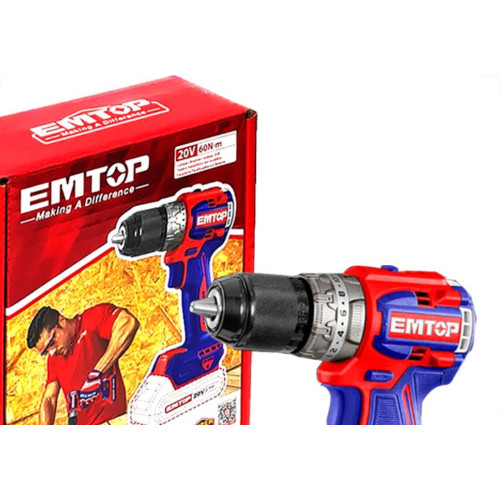 Emtop Furadeira/Parafusadeira  20V 66N S/Bt S/Cv