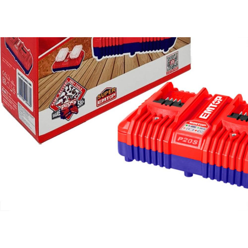 Emtop Carregador  20V P/2 Bt 4.0A Bv