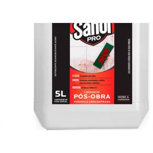 Sanol Limpador Pos-Obra  Pro 5Lt