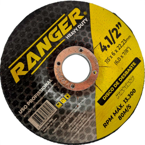 Ranger Disco  Desbaste 4.1/2 X 7/8 - Kit C/10 Un