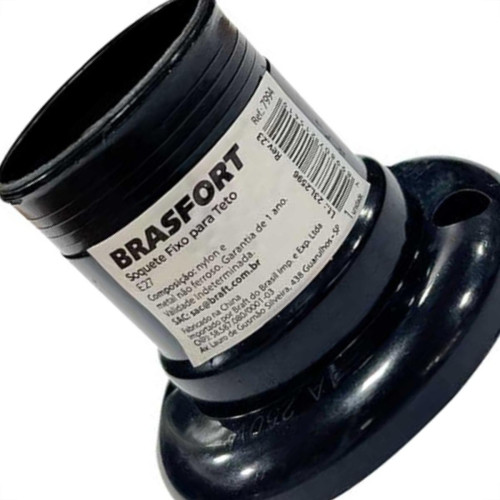 Brasfort Soquete P/Teto  E27 Pto - Kit C/20 Un