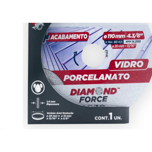 Cortag Disco Diam. Porc/Vidro 110Mm