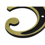 Emave Numero Colonial Preto/Dourado N.5 - Kit C/10 Pc