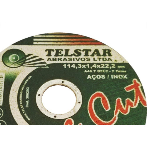 Telstar Disco Tels.Inox/Ferro 41/2X1,4X7/8 - Kit C/5 Pc