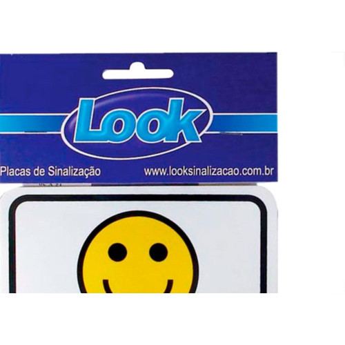 Look Placa Sinalizacao 15X15 Sorria/Filmado