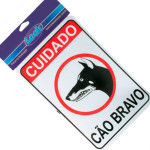 Look Placa Sinalizacao 20X30 Cao Bravo