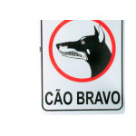 Look Placa Sinalizacao 20X30 Cao Bravo