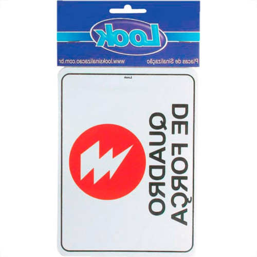 Look Placa Sinalizacao 15X20 Quadro De Forca