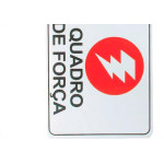 Look Placa Sinalizacao 15X20 Quadro De Forca