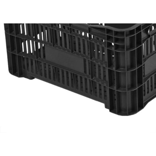 Caixaplast Caixa Plast.Perfurada Preta 55 X 36 - Kit C/3 Pc